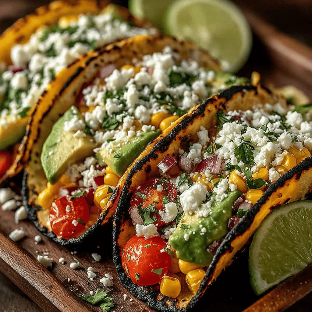 Tacos have taken the culinary world by storm, transcending borders and becoming a beloved staple across various cuisines. Originating from Mexico, tacos have evolved into countless variations, each bringing a unique flair to this versatile dish. Among the myriad of taco recipes, Grilled Corn & Avocado Salsa Tacos stand out as a fresh and vibrant option that perfectly embodies the spirit of summer dining. This dish is not only a visual feast but also a celebration of flavors and textures that can easily elevate any meal, whether it's a casual weeknight dinner or a lively gathering with friends.