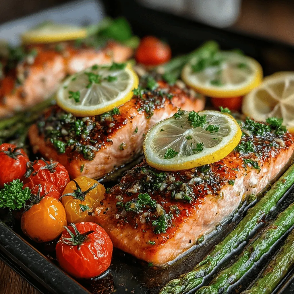 When it comes to quick and satisfying meals, few dishes can rival the charm and convenience of a sheet pan dinner. The Zesty Sheet Pan Lemon Garlic Salmon Delight is a perfect example of a recipe that checks all the boxes for a healthy, delicious, and easy-to-make meal. This vibrant dish combines succulent salmon fillets with the bright, refreshing flavors of lemon and garlic, accompanied by an array of colorful vegetables. Not only is it a feast for the eyes, but it also delivers a wholesome punch that is ideal for busy weeknights when time is of the essence.