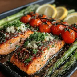 When it comes to quick and satisfying meals, few dishes can rival the charm and convenience of a sheet pan dinner. The Zesty Sheet Pan Lemon Garlic Salmon Delight is a perfect example of a recipe that checks all the boxes for a healthy, delicious, and easy-to-make meal. This vibrant dish combines succulent salmon fillets with the bright, refreshing flavors of lemon and garlic, accompanied by an array of colorful vegetables. Not only is it a feast for the eyes, but it also delivers a wholesome punch that is ideal for busy weeknights when time is of the essence.