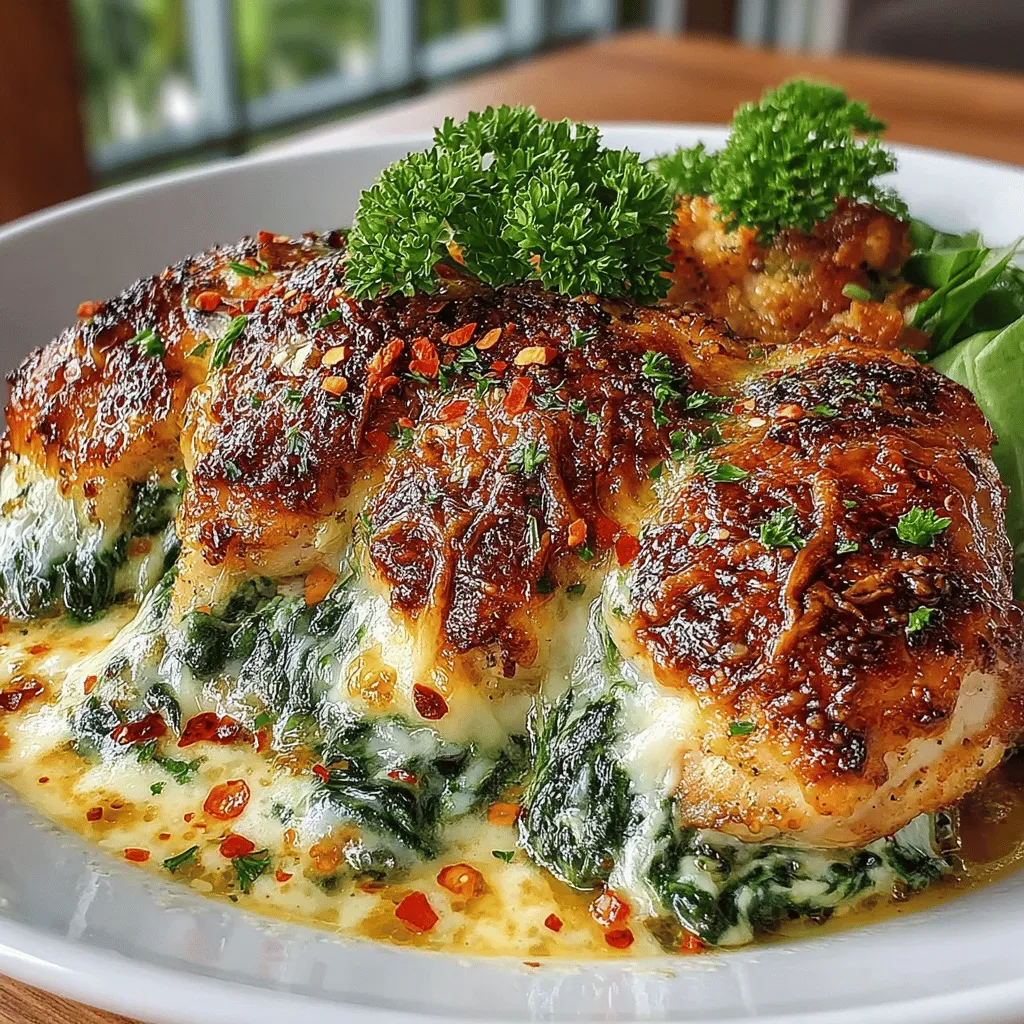 There’s something utterly comforting about a warm, creamy chicken dish that fills your kitchen with mouthwatering aromas. One of my fondest memories is from a chilly autumn evening when I decided to whip up something special for my family. The air was crisp, and after a long day, we all needed a little warmth and comfort. I rummaged through my pantry and spotted some fresh spinach, chicken breasts, and a few cheeses. Armed with these ingredients, I created a dish that would soon become a beloved staple in our home: the Creamy Parmesan Spinach Chicken Bake.