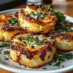 Roasted Garlic Parmesan Potato Stacks: A Flavorful Side Dish