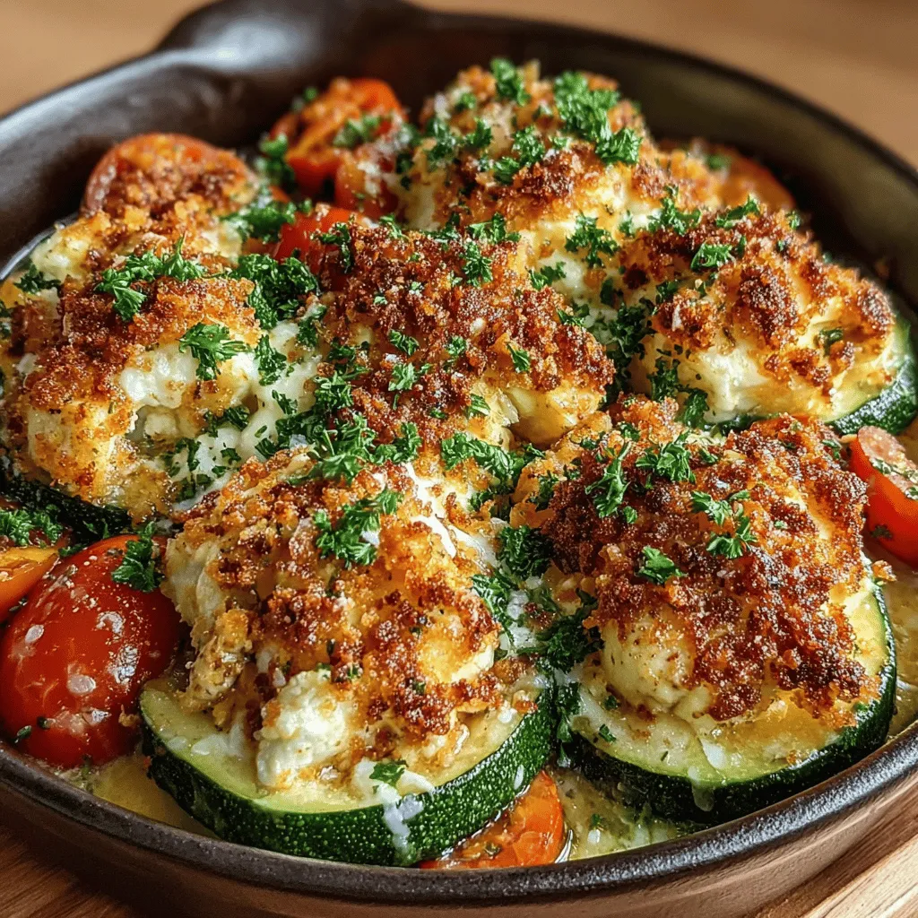 In the realm of comfort food, few dishes offer the warmth and satisfaction of a well-prepared casserole. Our Cheesy Zucchini & Feta Delight with Chicken is an exquisite blend of flavors and textures that not only tantalizes your taste buds but also provides a nutritious meal option. This dish is perfect for families, gatherings, or even as a meal prep solution for busy weekdays. Utilizing fresh ingredients like zucchini, chicken, and feta cheese, it highlights the beauty of seasonal produce while being incredibly easy to prepare.