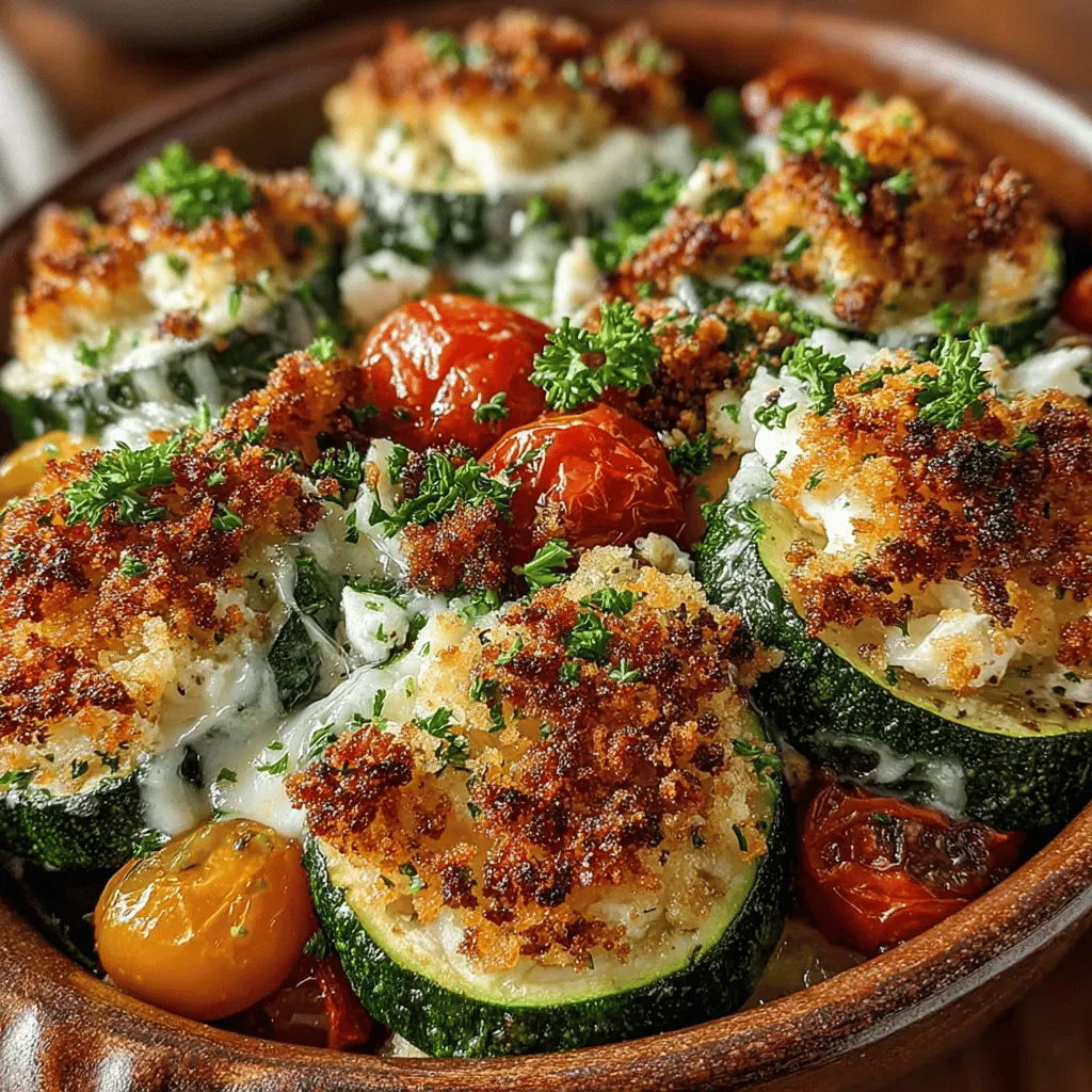 In the realm of comfort food, few dishes offer the warmth and satisfaction of a well-prepared casserole. Our Cheesy Zucchini & Feta Delight with Chicken is an exquisite blend of flavors and textures that not only tantalizes your taste buds but also provides a nutritious meal option. This dish is perfect for families, gatherings, or even as a meal prep solution for busy weekdays. Utilizing fresh ingredients like zucchini, chicken, and feta cheese, it highlights the beauty of seasonal produce while being incredibly easy to prepare.