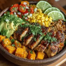 Smoky BBQ Chicken Sweet Potato Bowls