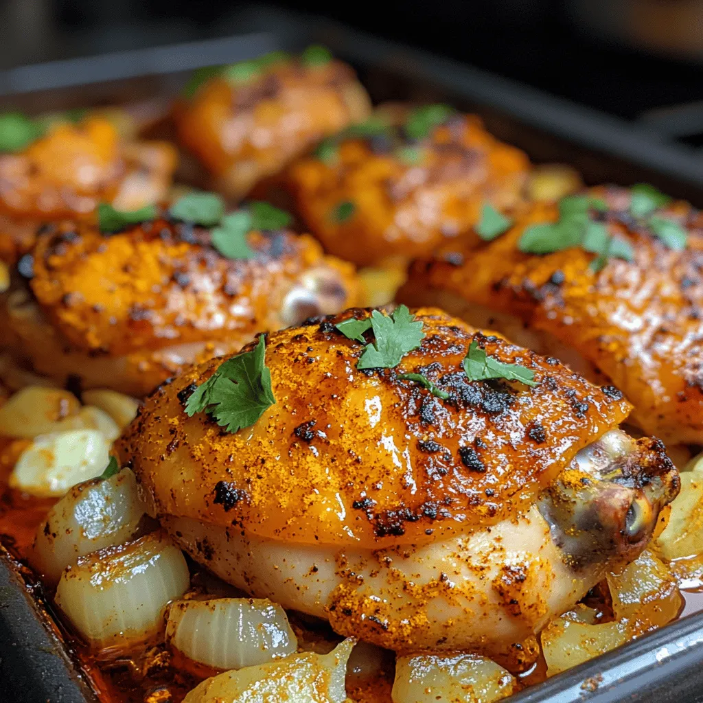 Are you ready to elevate your weeknight dinners with a dish that is both delicious and nutritious? Smoky Turmeric Roasted Chicken Thighs are here to deliver a burst of flavor and a host of health benefits to your table. This recipe combines the warm, earthy tones of spices with the savory richness of chicken thighs, creating a culinary experience that is both satisfying and wholesome. Whether you're seeking a comforting meal or planning to impress guests, this dish is sure to become a favorite in your kitchen.