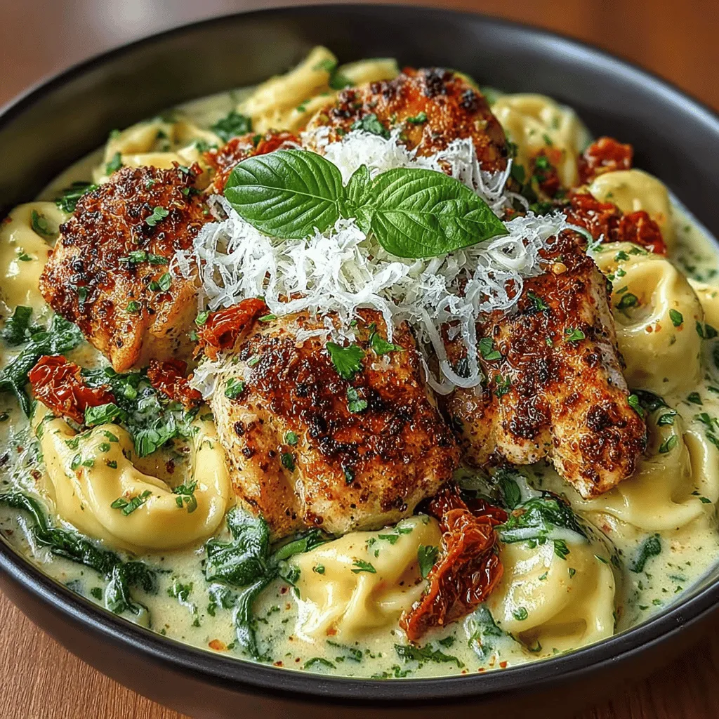 When it comes to comfort food, few dishes can rival the warmth and satisfaction of a creamy pasta meal. The first time I prepared Creamy Pesto Chicken Sun-Dried Tomato Tortellini for my family remains etched in my memory. It was one of those chilly evenings when the wind howled outside, prompting a longing for something hearty and soul-soothing. I wanted to create a dish that would not only fill our stomachs but also bring us together around the table, sharing laughter and stories. As the rich aroma of pesto blended with the velvety cream wafted through the kitchen, my kids were drawn in, captivated by the enticing scent. Without needing any encouragement, they eagerly set the table, excitement bubbling over for what would become an instant family favorite.
