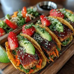 Tantalizing Tuna Tacos with Strawberry Slaw