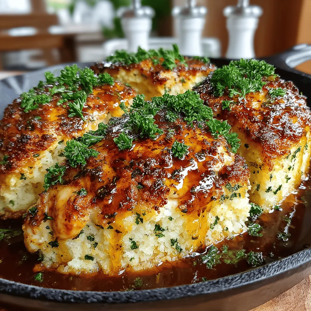 Once you've prepared your Honey Butter Glazed Cornbread Chicken Bake, it's time for the baking process. Preheat your oven to 375°F (190°C). Place the baking dish in the oven and allow it to bake for about 30-35 minutes. The baking time may vary slightly based on your oven, so it’s essential to check for doneness. You’ll know the dish is ready when the cornbread topping is golden brown and a toothpick inserted into the center comes out clean.