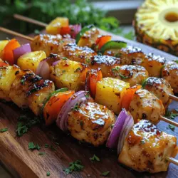 Tropical Bliss BBQ Pineapple Chicken Skewers