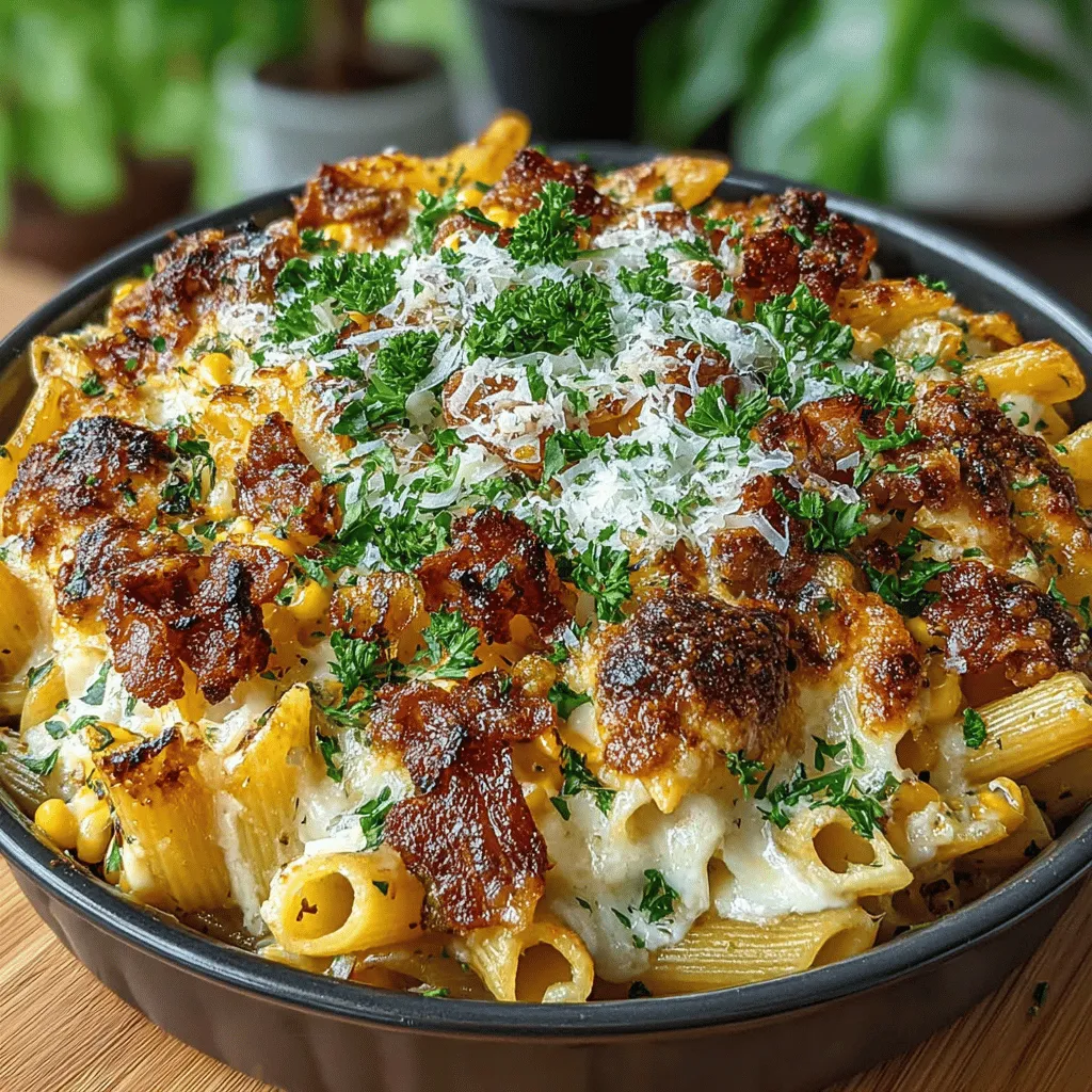 If you're seeking a comforting and hearty meal that can win over even the pickiest of eaters, look no further than the Sweet Corn & Bacon Pasta Bake. This dish beautifully marries the sweetness of corn with the savory depth of crispy bacon, creating a flavor profile that is both satisfying and irresistible. Perfect for family dinners or casual gatherings, this pasta bake is not only delicious but also incredibly simple to prepare. It offers a delightful combination of textures and tastes, making it a go-to recipe for any occasion.