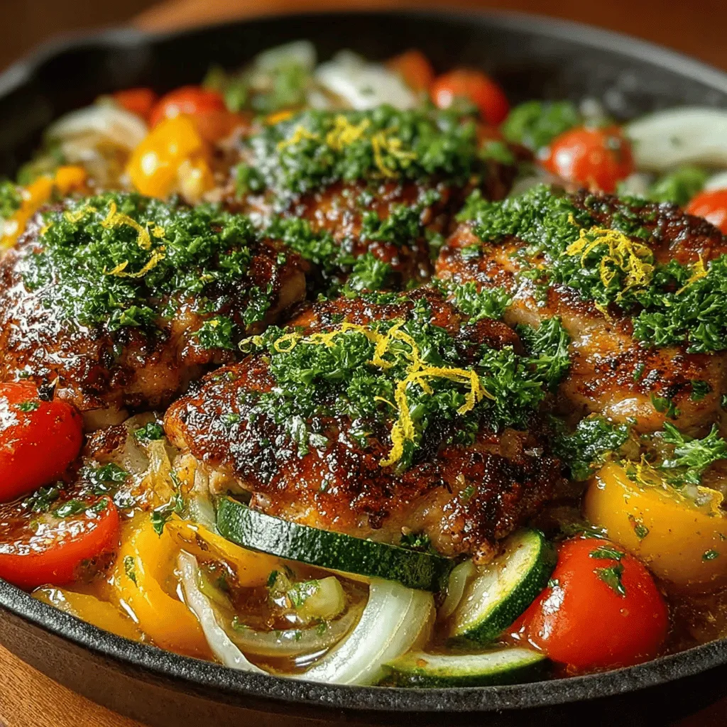 If you're on the lookout for a quick, delicious, and wholesome meal, look no further than the Zesty Lemon Bliss: One-Pan Chicken & Veggies recipe. This dish masterfully combines juicy chicken thighs with a vibrant medley of vegetables, all infused with the bright, refreshing flavor of lemon. Perfectly suited for busy weeknights or leisurely weekend dinners, this one-pan recipe not only saves you time on cleanup but also ensures that every bite is bursting with flavor.