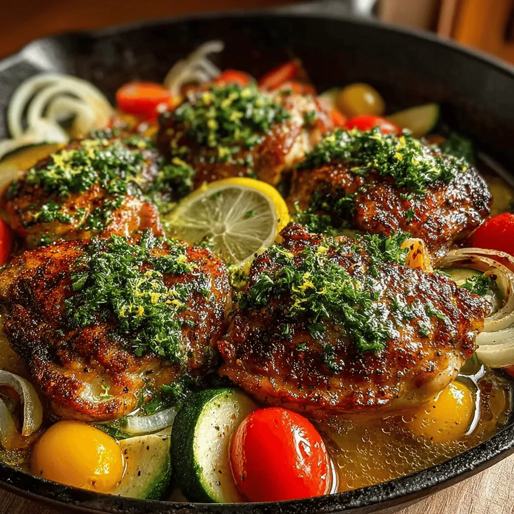 If you're on the lookout for a quick, delicious, and wholesome meal, look no further than the Zesty Lemon Bliss: One-Pan Chicken & Veggies recipe. This dish masterfully combines juicy chicken thighs with a vibrant medley of vegetables, all infused with the bright, refreshing flavor of lemon. Perfectly suited for busy weeknights or leisurely weekend dinners, this one-pan recipe not only saves you time on cleanup but also ensures that every bite is bursting with flavor.