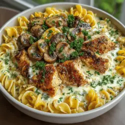Delightfully Creamy Chicken and Mushroom Stroganoff