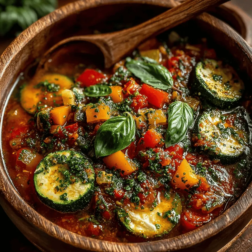 Ratatouille, the quintessential French vegetable dish, has charmed palates for centuries with its vibrant colors, rich textures, and complex flavors. Traditionally originating from the Provence region, this dish reflects the essence of rustic Mediterranean cooking. At its core, ratatouille showcases the bounty of summer vegetables, harmoniously combined to create a comforting and hearty meal. This rustic slow-cooked version takes the classic recipe to new heights, allowing the flavors to meld beautifully over time, resulting in a dish that is not only delicious but also incredibly satisfying.