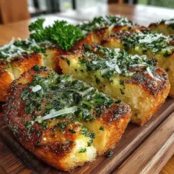 There’s something undeniably enchanting about the aroma of freshly baked garlic bread wafting through your kitchen. It evokes memories of family gatherings, cozy dinners, and the delightful anticipation of a warm, flavorful dish ready to be shared. Homemade garlic bread, particularly the savory herbed variation, elevates this classic favorite into a culinary experience that tantalizes the taste buds. This recipe for Savory Herbed Garlic Delight is not only a perfect accompaniment to your favorite pasta or salad but also makes for an impressive appetizer or a tempting snack on its own.