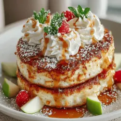 When it comes to breakfast or brunch, few dishes evoke the warmth of home and the joy of gathering quite like pancakes. Among the myriad of pancake recipes available, Apple Cinnamon Mini Pancake Stacks stand out not only for their delightful taste but also for their charming presentation. These stacks are a feast for the eyes, showcasing perfectly golden mini pancakes layered with sweet, tender apple slices and a sprinkle of cinnamon. The combination of soft, fluffy pancakes with the juicy burst of apples creates a comforting flavor profile that is both reminiscent of childhood breakfasts and enticing for the whole family.
