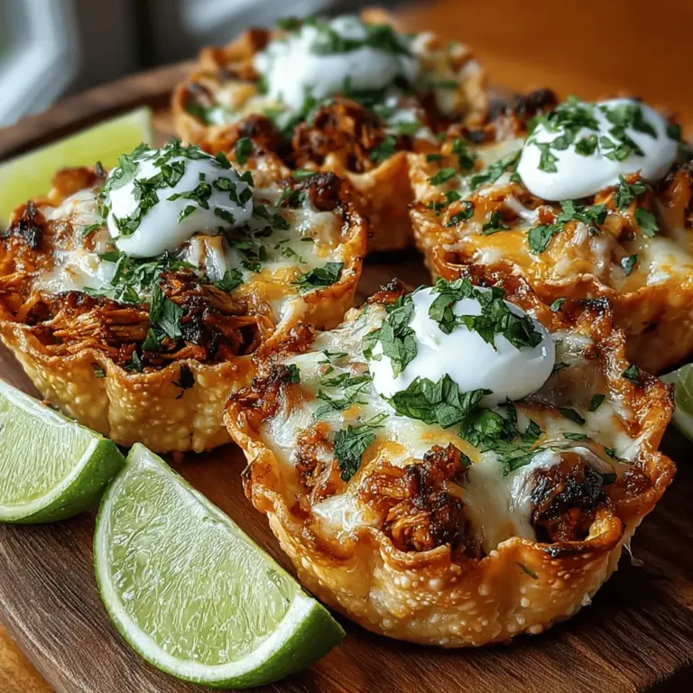 When it comes to appetizers that are both delicious and visually appealing, Mini Chicken Fajita Wonton Cups stand out as an exceptional choice. These bite-sized delights combine the bold, savory flavors of traditional chicken fajitas with the innovative use of wonton wrappers, creating a unique twist that is sure to impress your guests. Ideal for any occasion, from casual get-togethers to festive celebrations, these tantalizing cups are not only easy to prepare but also offer a fun and interactive dining experience.