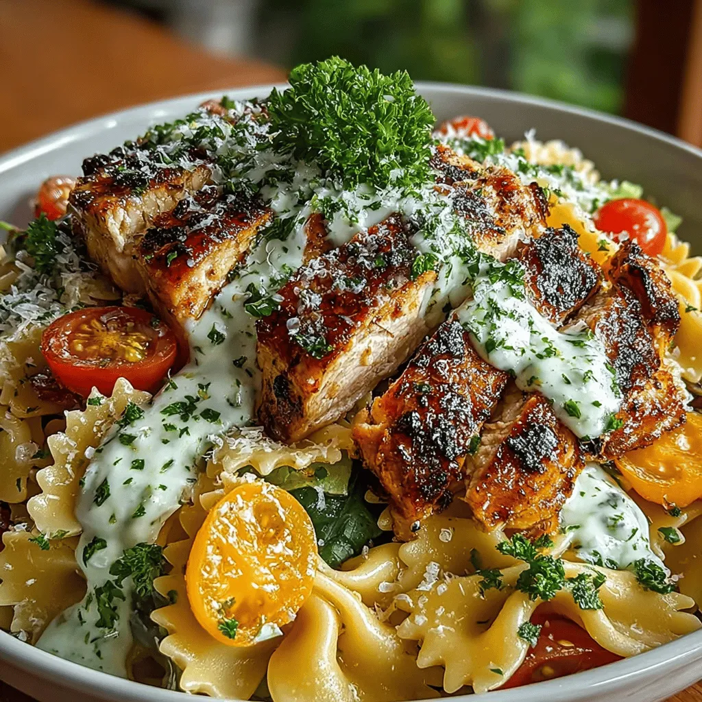 In the realm of summer dishes, few can rival the freshness and heartiness of a Grilled Chicken Caesar Pasta Salad. This recipe marries the classic flavors of Caesar salad with the satisfying texture of pasta, making it a delightful option for lunch, dinner, or a potluck gathering. With simple ingredients and straightforward preparation, this dish not only tantalizes the taste buds but also provides a nutritious meal packed with protein, vegetables, and deliciousness. Whether you're enjoying it on a sunny patio or serving it to friends and family at a barbecue, this salad is sure to impress.
