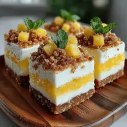 Tropical Bliss: Frozen Pineapple Vanilla Cream Slices