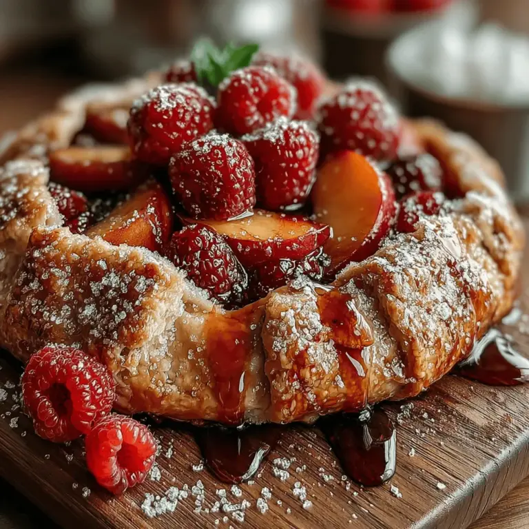 Summer brings with it a bounty of delicious fruits, and what better way to celebrate this season than with a rustic, free-form tart known as a galette? This Peach Raspberry Summer Galette is a delightful showcase of juicy peaches and vibrant raspberries, combining their sweet and tart flavors into a simple yet elegant dessert. Perfect for summer gatherings, this galette offers a taste of sunshine with every bite, making it a must-try recipe for any home baker.