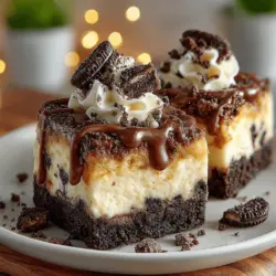 Decadent No-Bake Oreo Mocha Cheesecake Bars