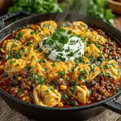 Cheesy Enchilada Tortellini Fiesta Recipe: A Flavorful Family Favorite