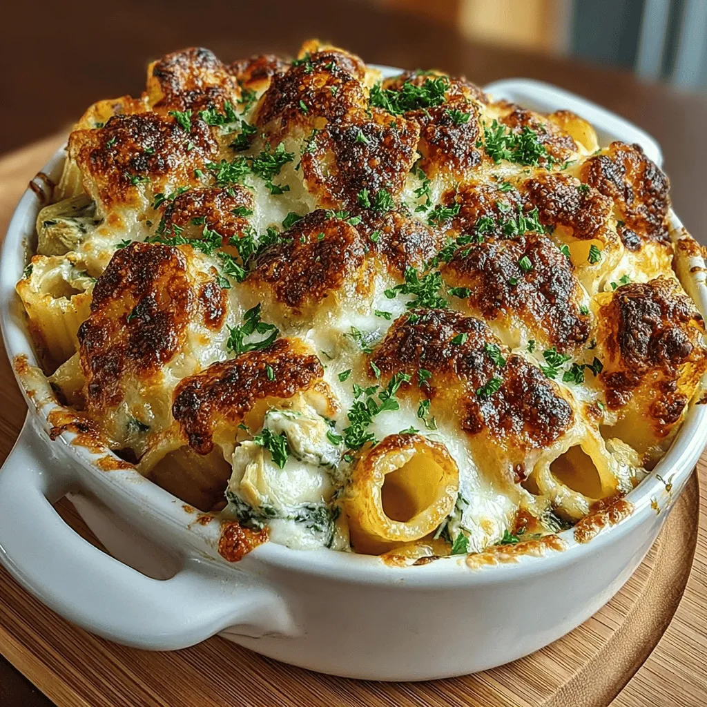 When it comes to cozy, flavorful meals, few dishes rival the allure of a Cheesy Spinach Artichoke Pasta Bake. This dish encapsulates the essence of comfort food, boasting a rich, creamy texture that is both satisfying and indulgent. The combination of cheesy goodness with vibrant spinach and tender artichokes creates a symphony of flavors that can elevate any family dinner or social gathering. Whether you're hosting a casual get-together or simply looking for a hearty meal to enjoy at home, this pasta bake promises to be a hit with everyone at the table.