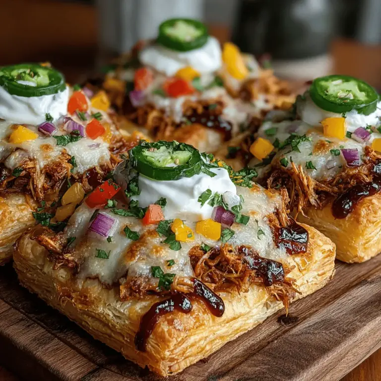 When it comes to satisfying cravings for appetizers that are both delicious and easy to prepare, Mini BBQ Chicken Pizza Tarts stand out as a versatile dish. These delightful tarts combine the smoky sweetness of BBQ chicken with the comforting familiarity of pizza, all nestled in a flaky pastry shell. Perfect for parties, game day gatherings, or simply as a tasty snack, they are sure to impress friends and family alike. With a balance of rich flavors and delightful textures, these mini tarts are not just a treat for the taste buds but also a feast for the eyes.