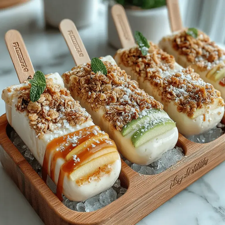 As the days grow warmer and the sun shines brighter, our cravings shift towards lighter, more refreshing snacks. Enter the Frosty Apple Cinnamon Delight Sticks, a delightful and nutritious treat that perfectly encapsulates the essence of summer. This recipe combines the wholesome goodness of Greek yogurt with the crisp flavor of apples and a hint of warming spices, making it an ideal choice for a healthy snack or a cooling dessert. Whether you enjoy it after a long day of outdoor activities or as a midday pick-me-up, these delightful sticks are sure to satisfy your sweet tooth without any guilt.