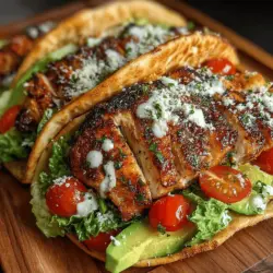 In today's fast-paced world, finding a meal that is both nutritious and quick to prepare can be a daunting task. As individuals increasingly seek convenient options that align with their health goals, the demand for wholesome recipes has never been greater. Enter the Avocado Chicken Caesar Pita Wraps—a delightful combination of flavors and textures that not only satisfies your cravings but also ensures you’re fueling your body with the right nutrients. This recipe marries tender grilled chicken, creamy avocado, and a homemade Caesar dressing, all enveloped in a whole wheat pita pocket, making it a convenient and satisfying meal for any time of day.