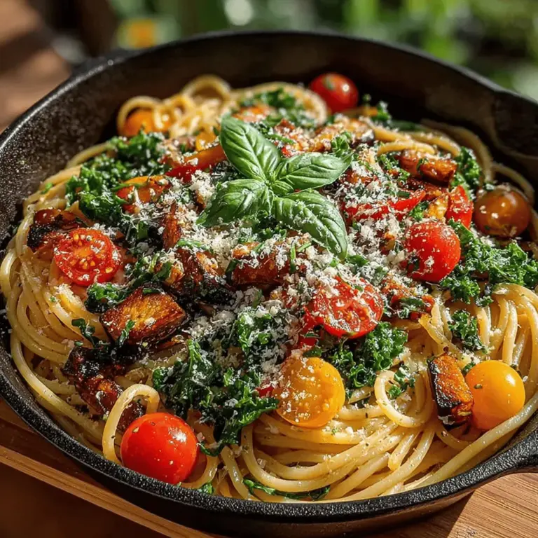 Vibrant Eggplant & Kale Pasta is more than just a meal; it’s a celebration of colors, flavors, and nutrition all in one bowl. This dish appeals to both the eyes and the palate, making it an excellent choice for anyone looking to elevate their dining experience while infusing their meal with wholesome ingredients. Packed with a variety of vegetables, this pasta dish not only tantalizes your taste buds but also offers a treasure trove of health benefits that are hard to resist.