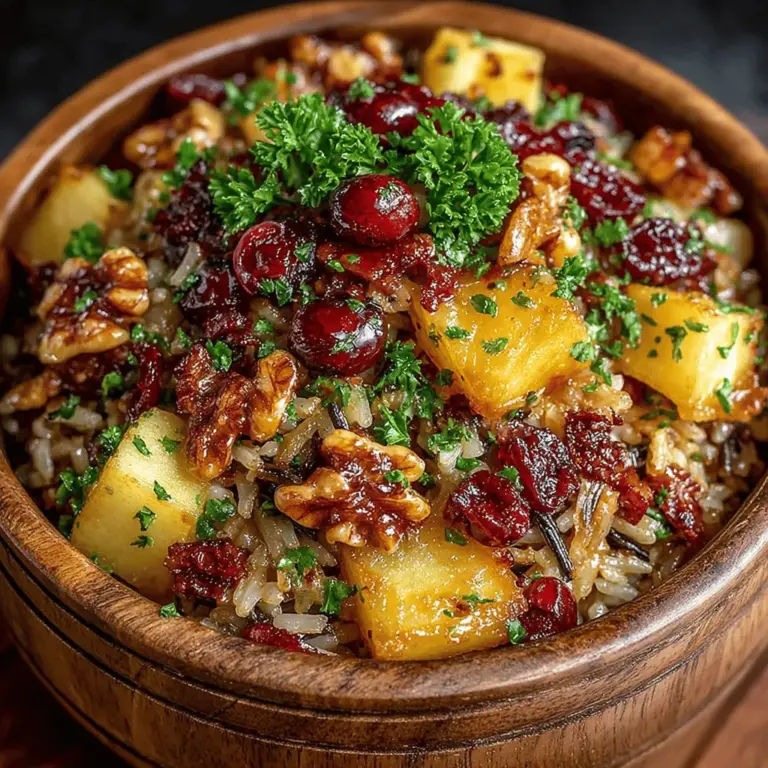 As the leaves begin to change and the air turns crisp, the culinary world shifts toward dishes that celebrate the bounty of fall. One such dish that captures the essence of the season is Cranberry Apple Wild Rice Pilaf Delight. This vibrant and hearty recipe harmonizes the tartness of cranberries with the sweetness of apples, all while embracing the earthy notes of wild rice. Not only does this dish provide a symphony of flavors, but it also serves as a nourishing option that can be enjoyed as a side or a main course, making it a versatile addition to your autumn table.