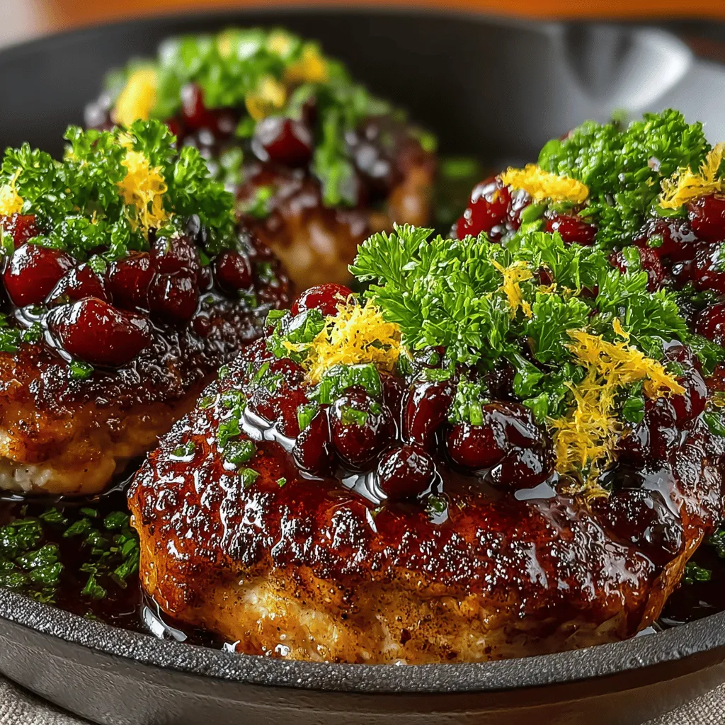 Cranberry Orange Glazed Chicken is a dish that beautifully marries savory and sweet flavors, making it a standout choice for any occasion. Whether you're preparing a cozy weeknight dinner or hosting a festive gathering, this recipe promises to impress your guests with its vibrant colors and tantalizing taste. The combination of succulent chicken breasts, tangy cranberries, and zesty orange juice creates a dish that is not only visually appealing but also packed with nutritional benefits.
